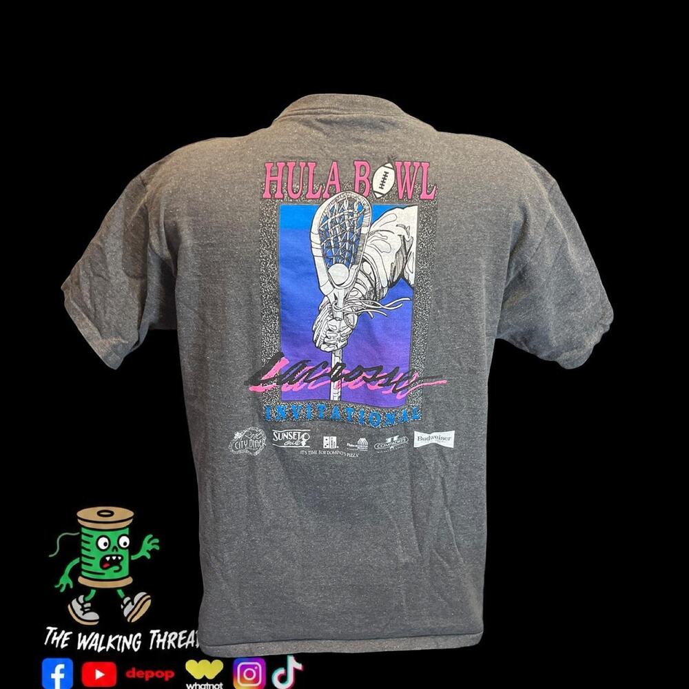 Hawaii Hula Bowl Vintage 1991 Lacrosse Invitational Size XL Grey